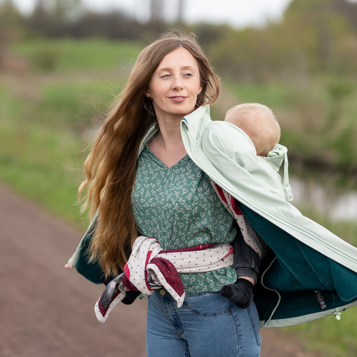 Softshell Babywearing Jacket Allrounder mint L